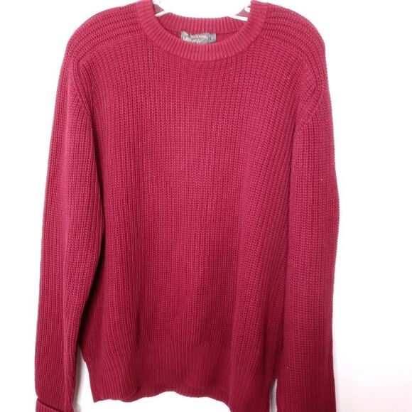 Lord & Taylor men's size small burgundy sweater - Picture 3 of 5